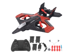 Drone V25 de Fotografia Aérea com Controle Remoto 4K para Crianças Vermelho 3 Baterias S/MARCA