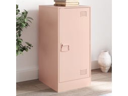Vidaxl Aparador 34,5x39x73 Cm Aço Rosa