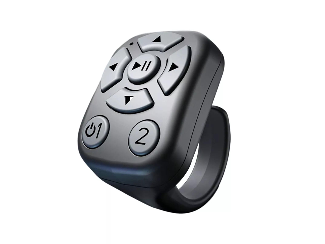Função de anel TikTok com Bluetooth para virar páginas, controle remoto de vídeo e música com cartão de obturador de câmera, compatível com Slowmoose