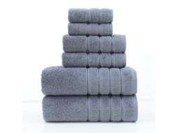 6 Pcs Toalhas, Toalha De Banho Macia E Absorvente (cinza) Cuich