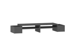 Suporte para Monitor VIDAXL 100x27,5x15 cm pinho maciço cinzento