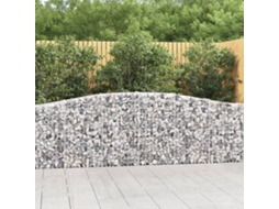Vidaxl Cestos Gabião Arqueados 3 Pcs 400x30x80/100cm Ferro Galvanizado