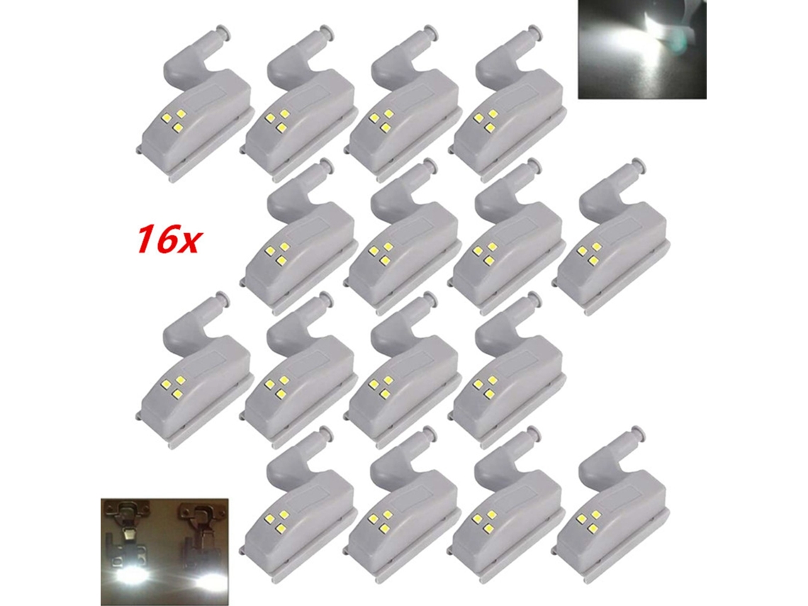 16 Luminárias Led Embutidas com Dobradiças para Cozinhas BRILVIBERA