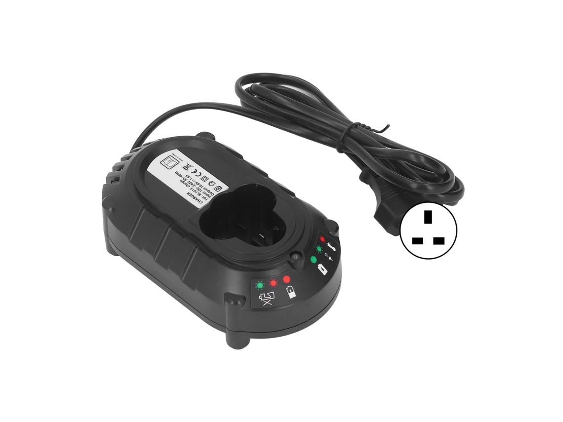 Carregador de bateria de lítio 100-240V para BL1013 e BL1014 com plugue do Reino Unido, ABS e PC, carregador automático.