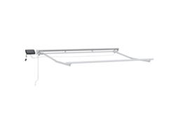 Conjunto 1 Toldo Retrátil Vidaxl Branco Alumínio (3 X 2,5 M)