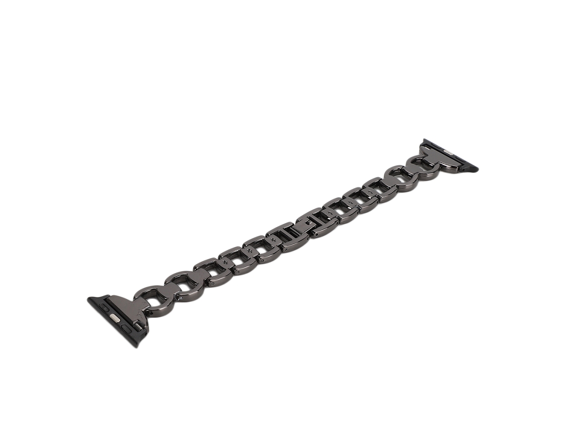 Pulseira de metal com diamantes para Apple Watch série 1/2/3/4, preta
