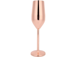 Copa De Champan De Acero Inoxidable Presente De Casamento Aniversário Cristal Reutilizável Dourado Rosa