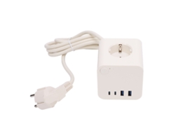 Laxiscreed Extensão De Cubo Com 4 Portas Usb E Carregamento Rápido, Ideal Para Casa E Escritório