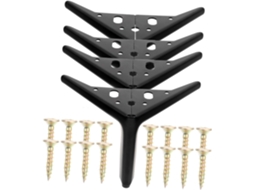 Sewacc Conjunto De 4 Pés Metálicos Para Móveis, Suporte Para Sofá, Armário E Cama, Substituição E Estabilidade