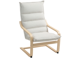 Poltrona De Sala Moderna Com Encosto Alto Acolchoado Estrutura De Madeira E Estofada Em Veludo 67x83x105 Cm Creme