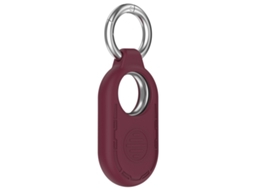 Capa Para Samsung Galaxy Smarttag 2 Location Tracker Protetora De Silicone Portátil Vinho Vermelho