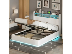 Cama de Casal 140x190 cm com Iluminação Led MEXUS