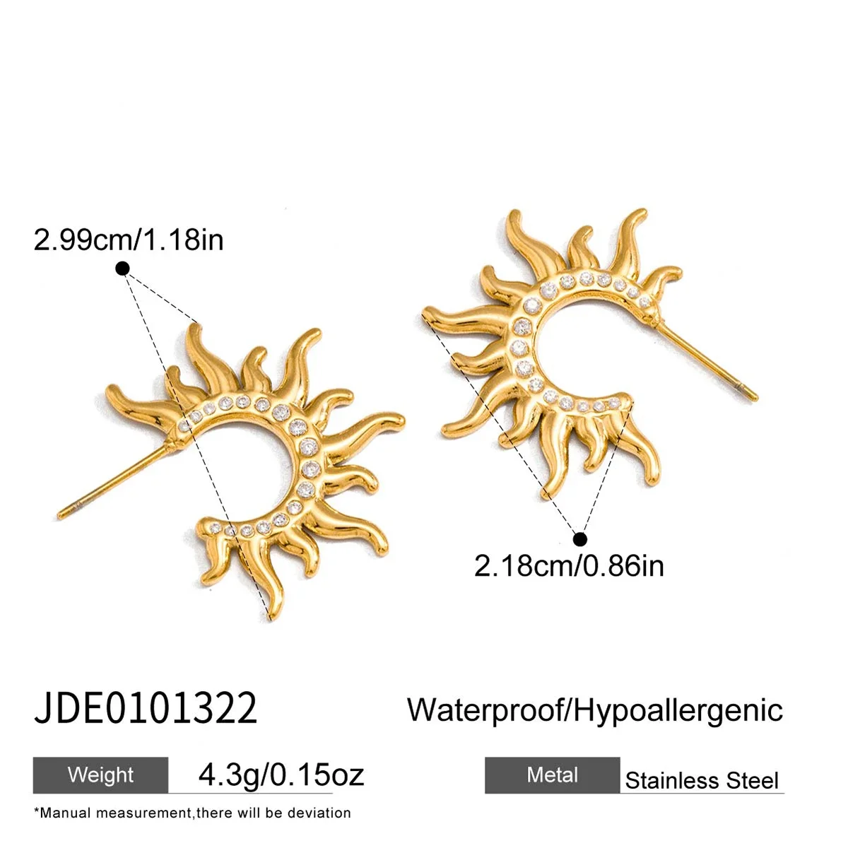 Brincos Clássicos De Sol Com Zircônia, Joias E Presentes Da Moda.