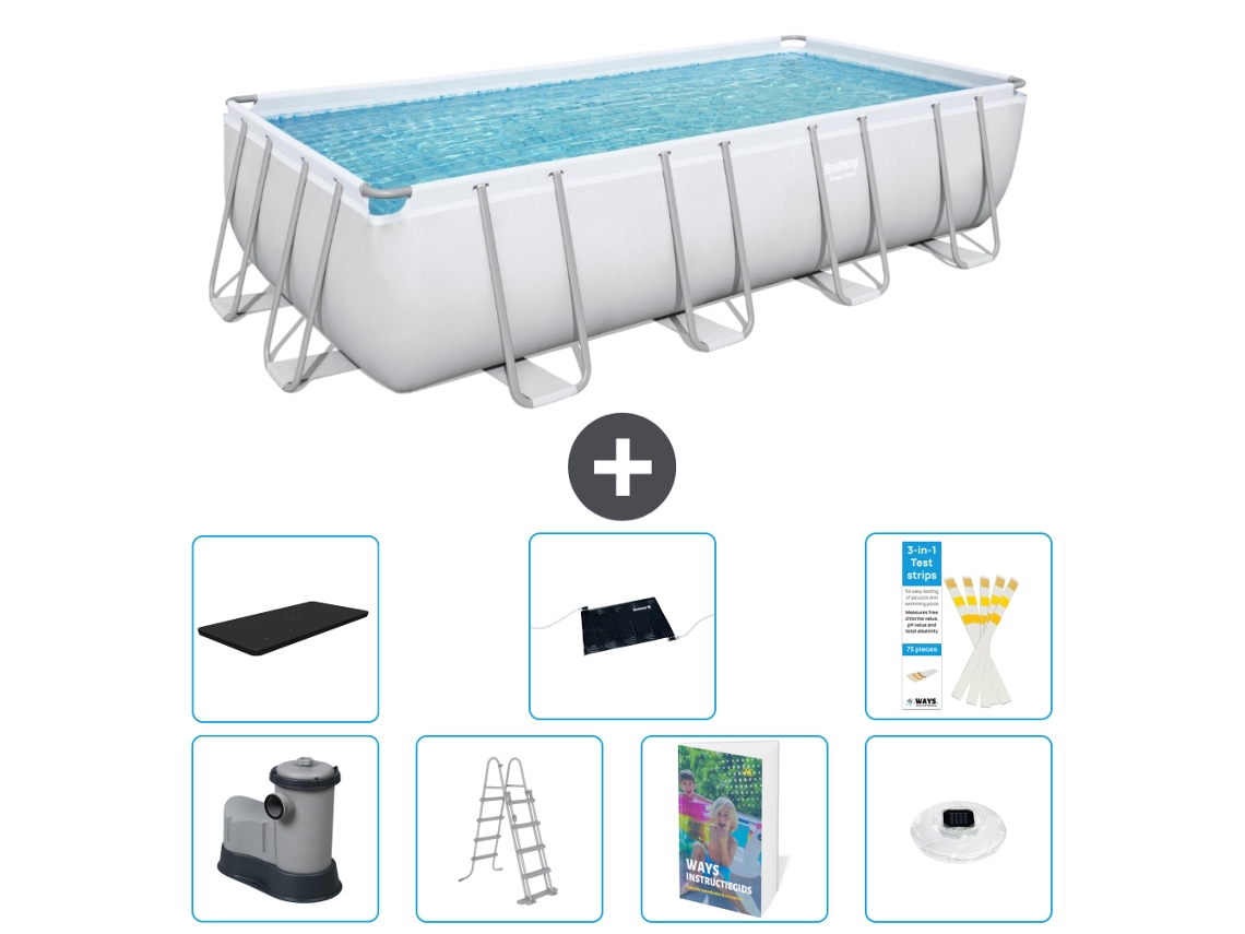 Bestway Piscina Bestway Power Steel Retangular - 549x274x122 Cm - 8-peças S598