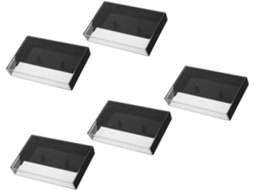 Conjunto De 5 Caixas Elegantes E Compactas Com Design Vintage Para Guardar Fitas Cassete.