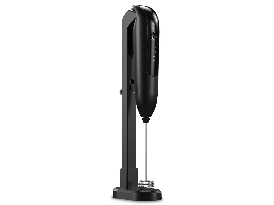 Espumador Elétrico de Leite, Portátil, para Bebidas, Preto AQUAFORGE