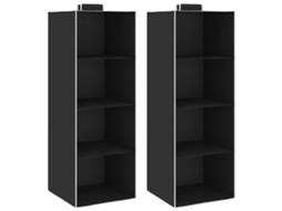 Vidaxl Arrumação Suspensa Para Armário 4 Compartimentos 2 Pcs Tecido