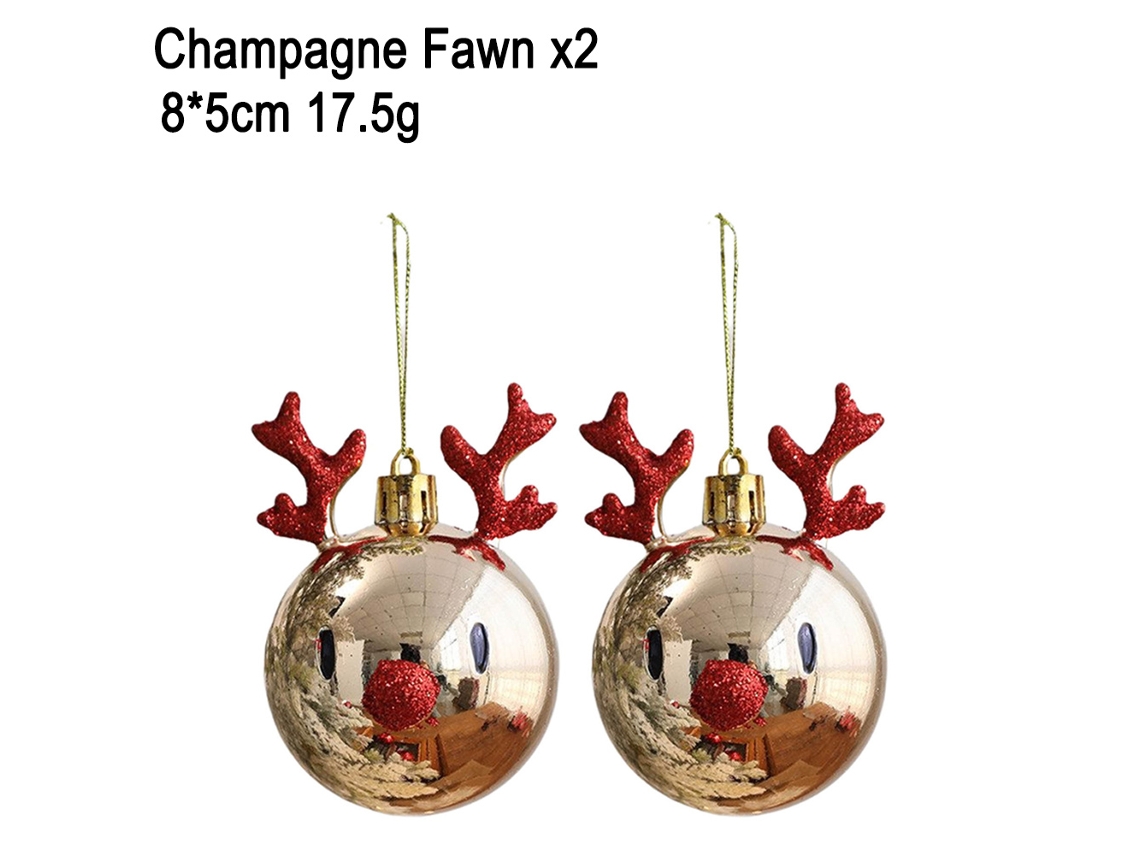 Ornamentos de Natal Design de Alce Bolas Pendentes para Árvore RNEMITERY