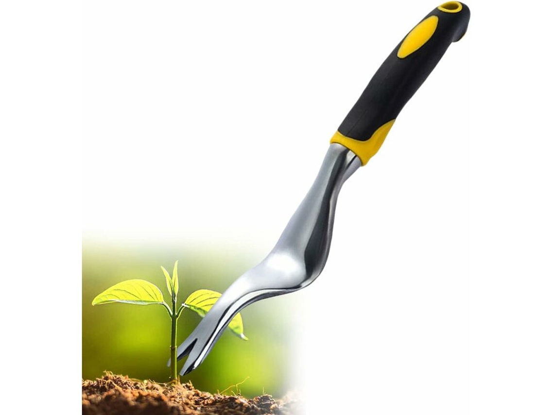 Removedor de Ervas Daninhas , Extrator de Raízes Portátil em Aço Inoxidável, para Plantio AQUAFORGE (amarelo)