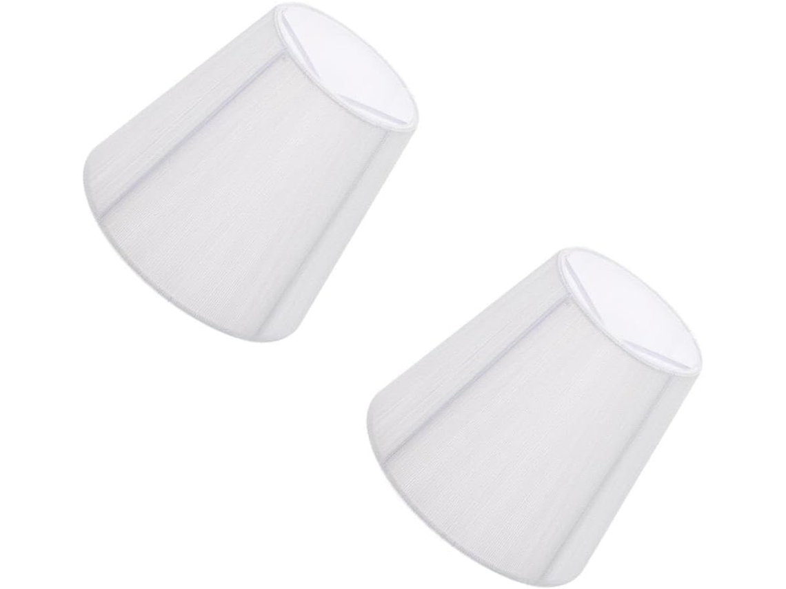 Conjunto de 2 Peças de Luminárias Pendentes Criativas em Tecido com Clipe para Lâmpada, Lustre e Arandela. SFUSHOS