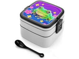Marmita Bento Hippie Frog Empilhável Para Adultos, Marmita Bento À Prova De Vazamentos, Recipientes Grandes Para Almoço