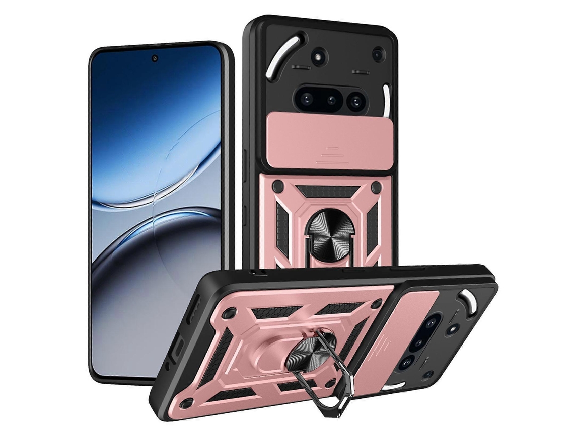 Capa Para Celular Nothing Phone 3a Com Design De Tampa Deslizante Para Câmera, Feita Em Tpu E Pc.