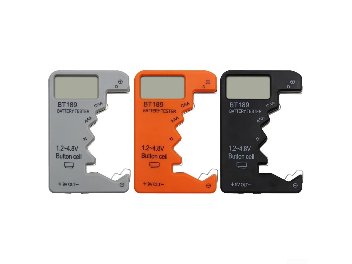 Testador De Bateria Digital De 9v Com Visor Lcd Compacto (preto)