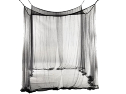 Cortinas Pretas Para Cama Com Dossel, Cortinas De Tela Para Cama Com 4 Portas, Conjunto Completo Para Quarto, Preto
