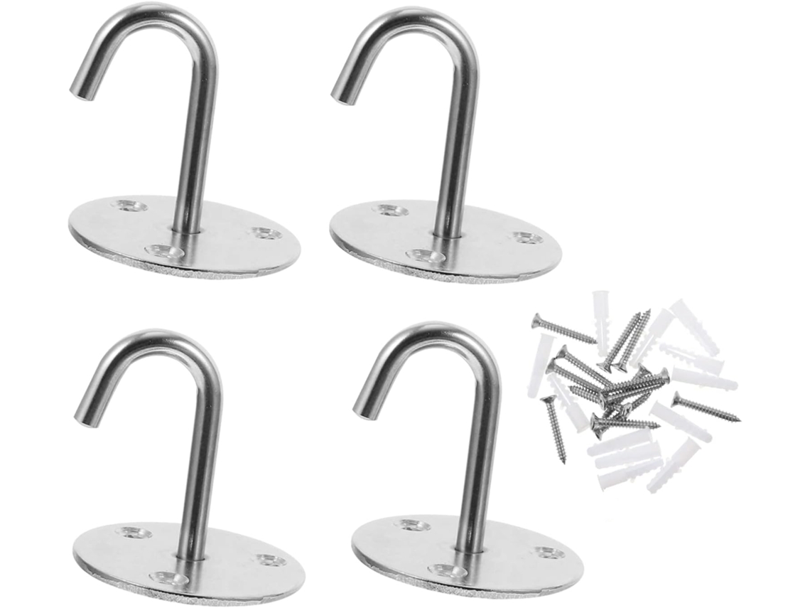 Conjunto De 4 Ganchos Teto Reforçados Para Decoração Paredes E Tetos