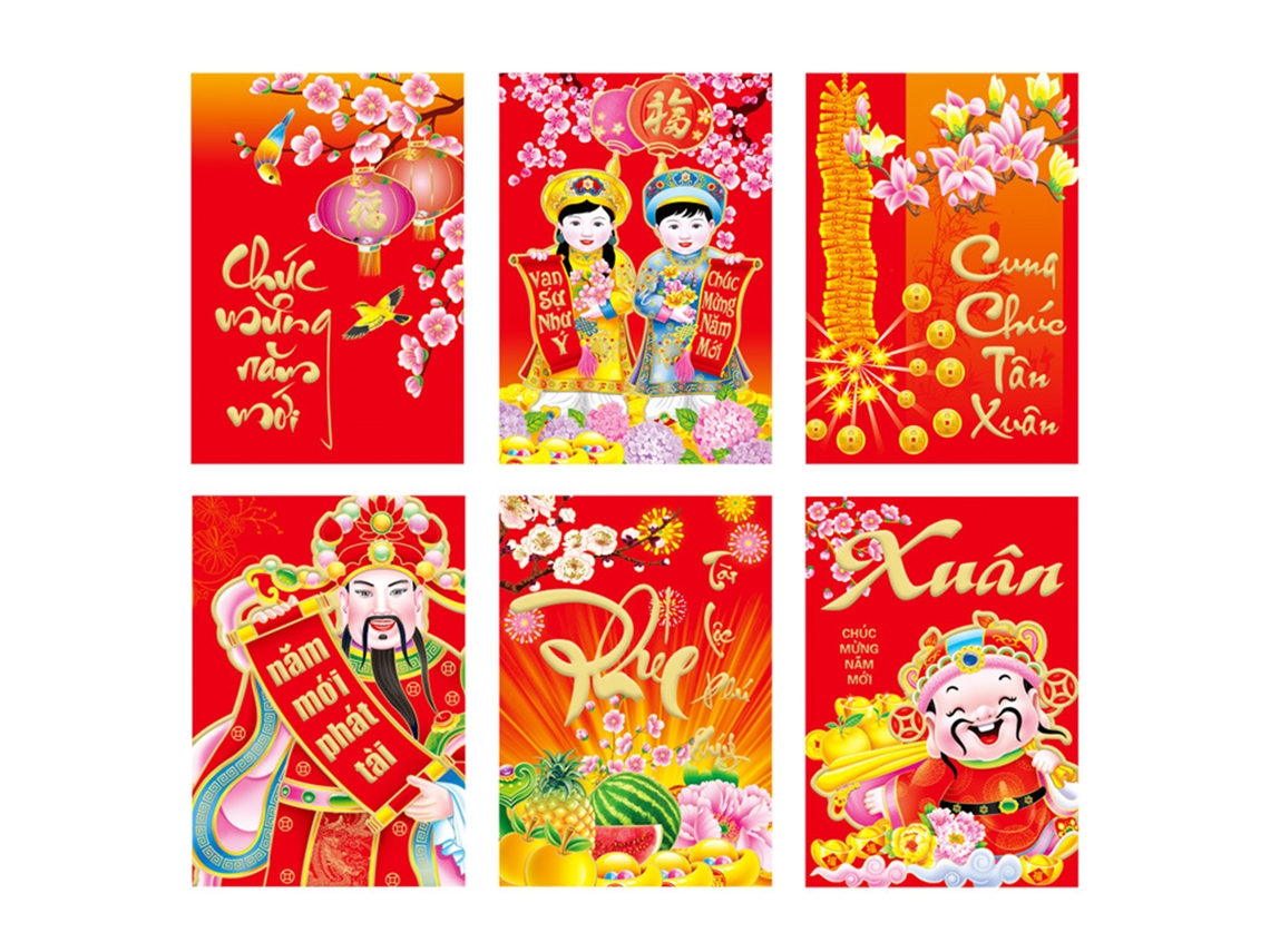 Envelope Vermelho Vietnameês Criativo Zodíaco Dragão