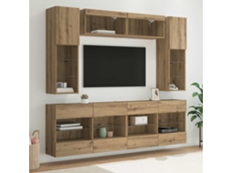 Vidaxl Conjunto De Gabinete De Parede Para Tv 6 Unid.