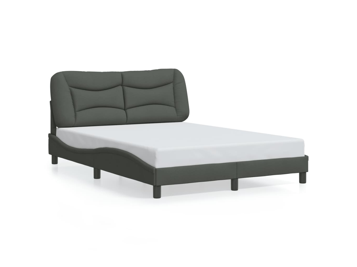Bed Frame, Bed Frames Vidaxl Cinzeto Tecido (120 X 200 Cm)