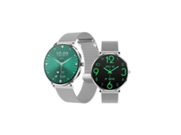 NISSGU T8Pro Smartwatch 1.32 Amoled Ultrafino de Aço Chamada Bluetooth e Monitor de Saúde Prata