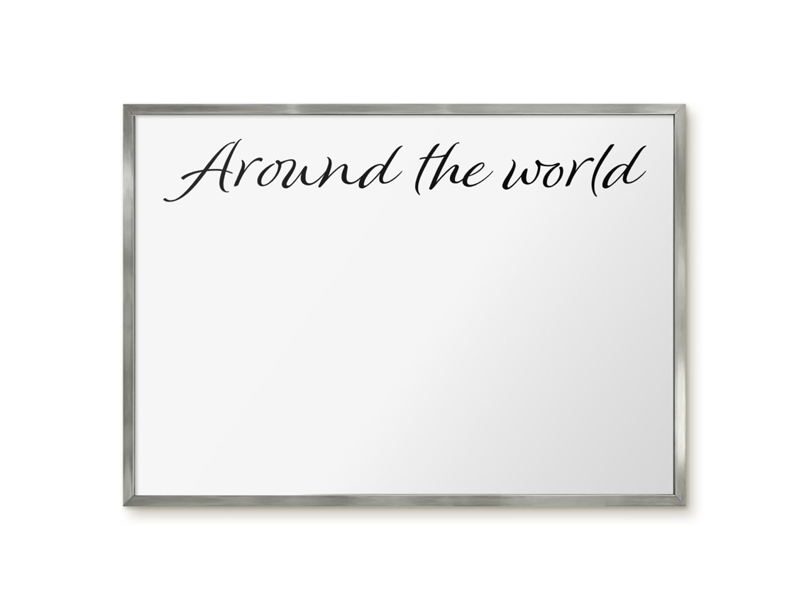 Quadro magnético de parede "Volta ao Mundo" para escritório Espelharte (70x50 cm)