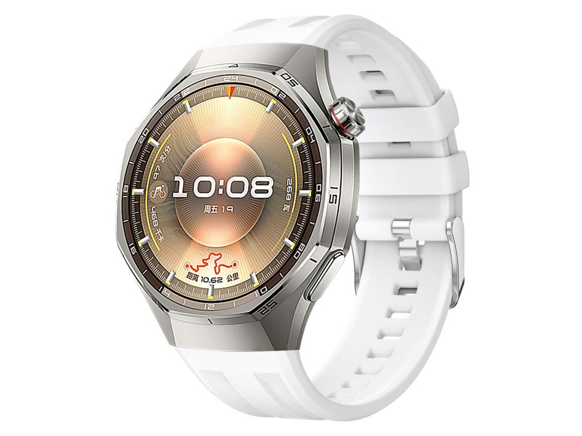 Bracelete para Huawei Watch Gt 6 Pro Silicone com Fivela de Aço Prateada Branca XIAOMOYU