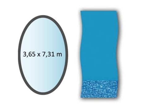 Forro Espiral Oval de 3,65 x 7,31 M Para Piscinas Acima Do Solo Li1224Sb SWIMLINE