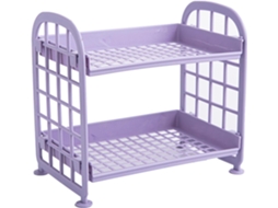Organizador De Mesa Dobrável 2 Níveis Kuidamos, Resistente E Com Capacidade De Carga, Para Cosméticos, Quarto E Banheiro