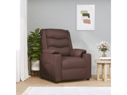 Vidaxl Poltrona Reclinável Couro Artificial Castanho