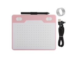 Tablet Gráfico Digital Portátil Para Desenho E Escrita À Mão Para Telefone E Computador Rosa