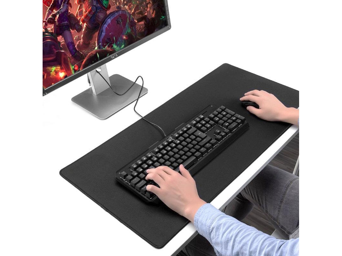 Mouse Pad Gamer Grande 90x40cm Preto Aquaforge