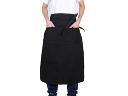 Avental Garçom Preto, 2 Bolsos