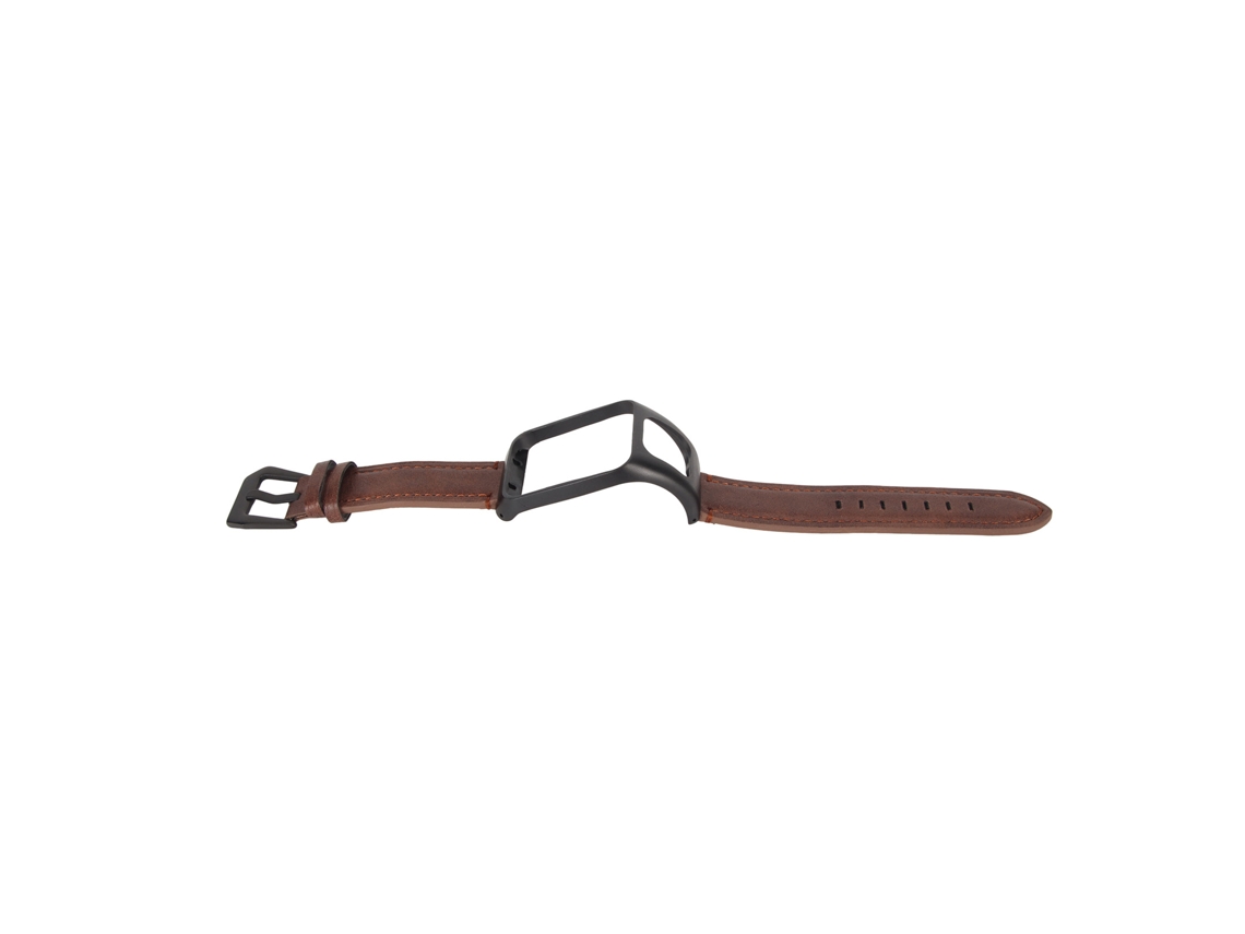 Pulseira de Couro Vintage Ajustável com Quick Release para Tomtom Runner3 Brown