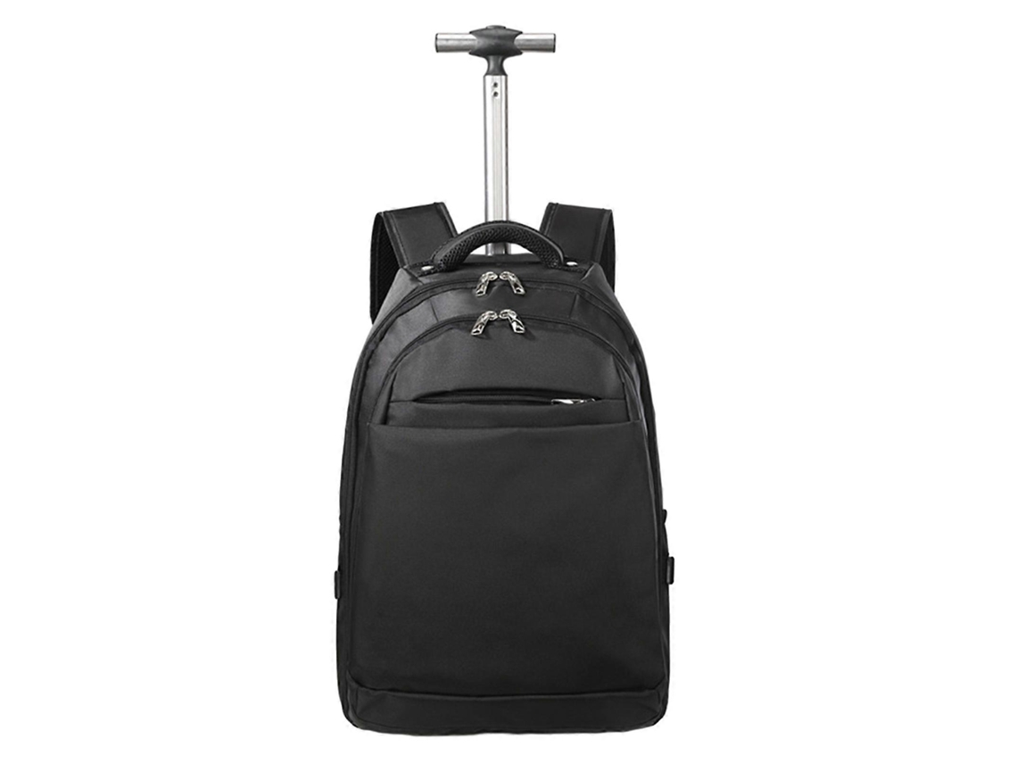 Mala De Bordo Executiva Com Rodinhas, Mochila Para Laptop, Mochila Para Computador Para Faculdade E Trabalho, Preta.