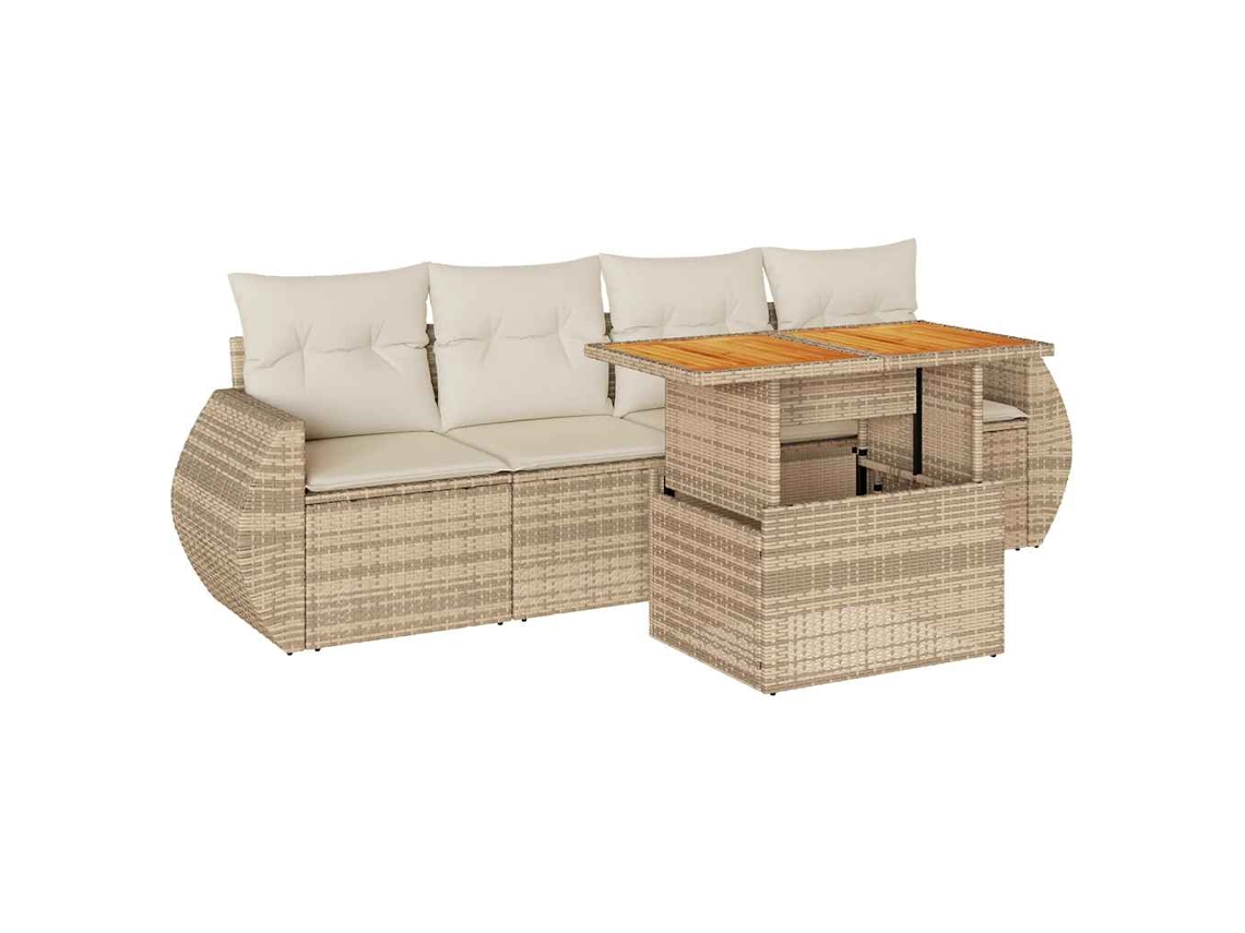 Garden Sofa Set, Garden Sofa Sets Vidaxl Bege Rattan / Vime (n/a)
