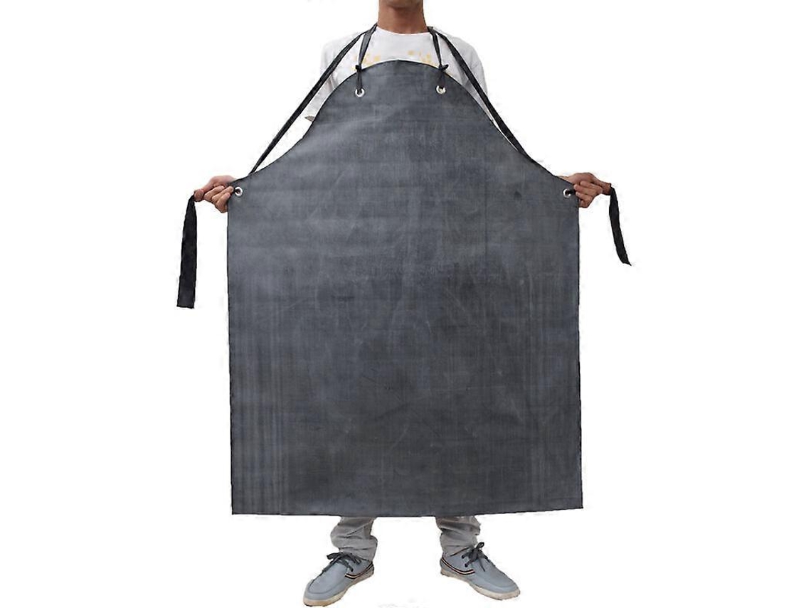 Avental masculino longo, grosso, impermeável e resistente a óleo, ideal para matadouros e fábricas.