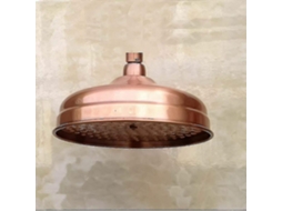 Chuveiro De Cobre, 20 Cm(8 Polegadas) De Diâmetro, Chuveiro Fixo De Alta Pressão Com Ângulo Ajustável, Chuveiro Tipo Chuva, Dourado