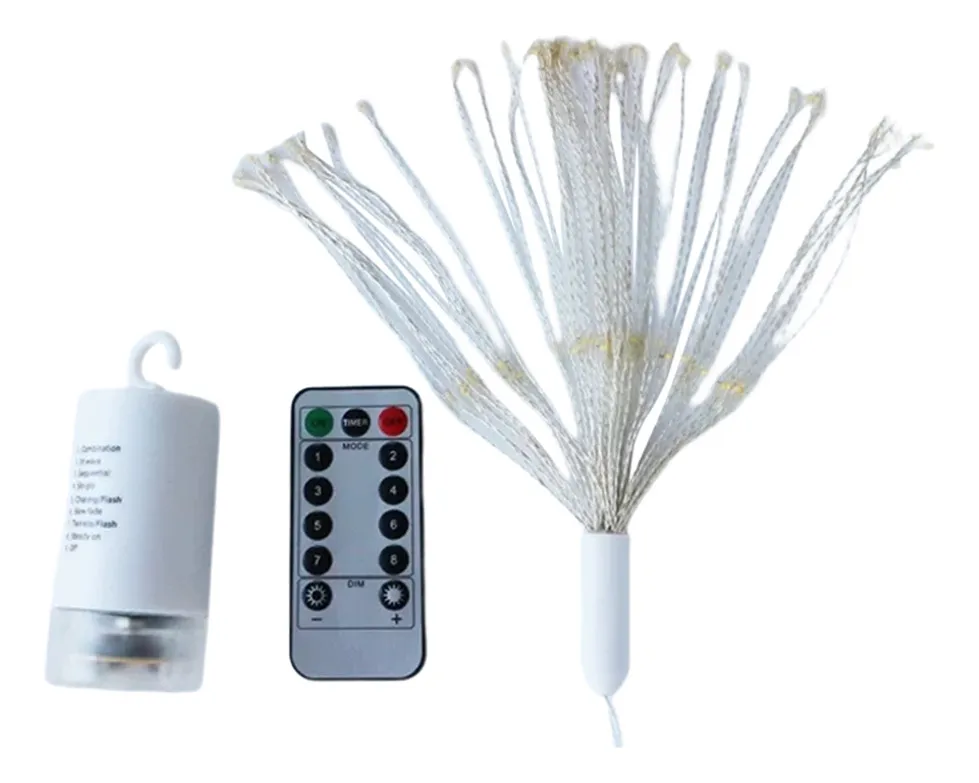 Novas Luzes De Fogo De Artifício Led Com Controle Remotovayotoy
