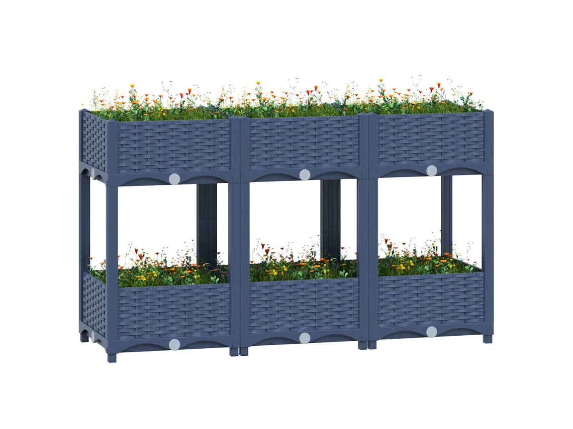 Vidaxl Canteiro Elevado 120x40x71 Cm Polipropileno