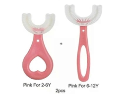 Escova de Dentes Infantil em Formato U com Rotação 360 ​​graus, Mordedor Silicone para Higiene Bucal. GOKOCO