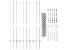 Conjunto 1 Painéis De Cercas Exteriores Vidaxl Prateado Aço (10 X 1,2 M)